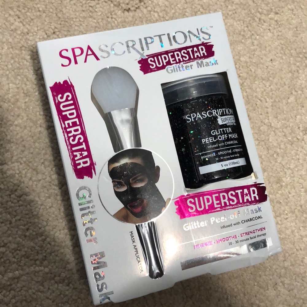 new superstar glitter peel mask whit charcoal